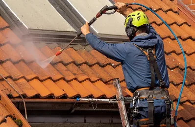 Démoussage et hydrofuge de toiture à Plomodiern